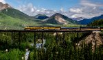 Across Riley's Creek Trestle in Denali National Park